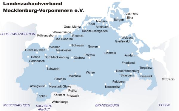 �bersichtskarte Landesschachverband Mecklenburg-Vorpommern