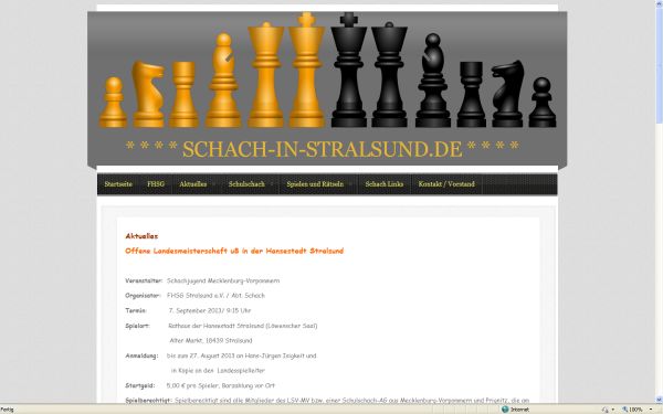 Homepage der FHSG Stralsund