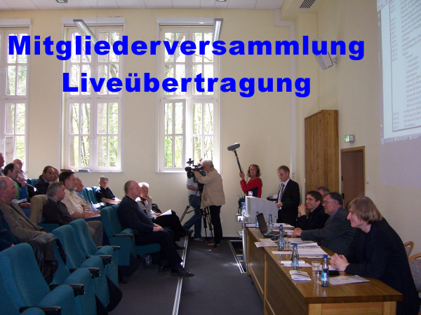 Mitgliederversammlung Liveübertragung; Foto: Sven Helms am 02.05.2010