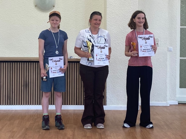 v.l.n.r.: 2. Lieselotte Fissler, 1. Anett Ignatiadis, 3. Lieselotte Hornych; Foto: Marlen Haase