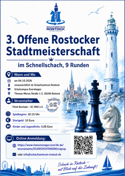 3. Offene Rostocker Stadtmeisterschaft im Schnellschach; Quelle-Grafik: Ausrichter