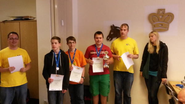 U16, v.l.n.r.: 2. Hannes Stuppe (SF Schwerin), 3. Lars-Erik Tackmann (SG Gstrow/Teterow), 1. Florian Schmekel (SAV Torgelow-Drgeheide)