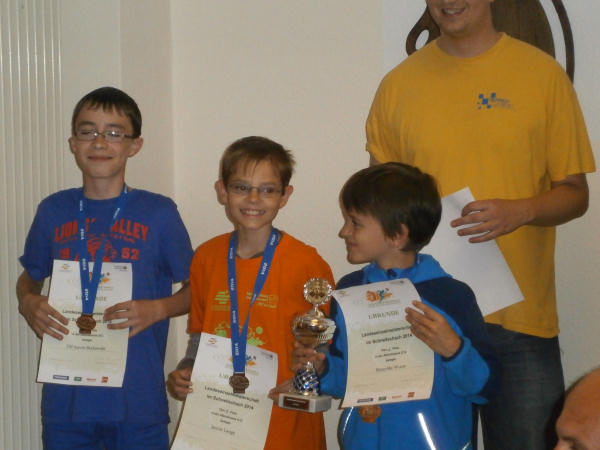 U12, v.l.n.r.: 3. Till Aaron Borkowski (SV Motor Wolgast 1949), 2. Jannis Lange (SV Motor Wolgast 1949), 1. Benedikt Wurst (SSC Rostock 07)