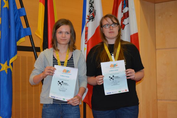 u20w, v.l.n.r.: Landesmeisterin u20: Rabea Schumann (SSC Rostock), 2. Cindy Zoll (SG Gstrow/Teterow)