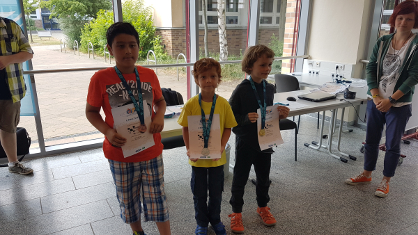 u12, v.l.n.r.: 3. Matti Engel (Think Rochade), 2. Max Grundmann (Think Rochade), 1. Edgar Emil Garde (TuS Makkabi Rostock)