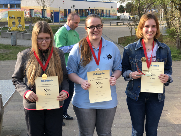 u20w, v.l.n.r.: 3. Dostal,Simone (SSC Rostock), 2. Zoll,Cindy (SG G�strow), Landesmeisterin u20: J�rs,Pia-Milena (SG G�strow)