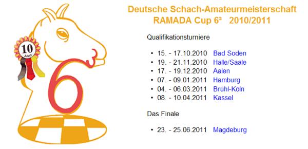 Deutsche Schach-Amateurmeisterschaft RAMADA Cup 6³ 2010/2011