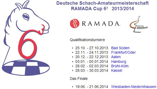 Deutsche Schach-Amateurmeisterschaft RAMADA Cup 6³ 2013/2014
