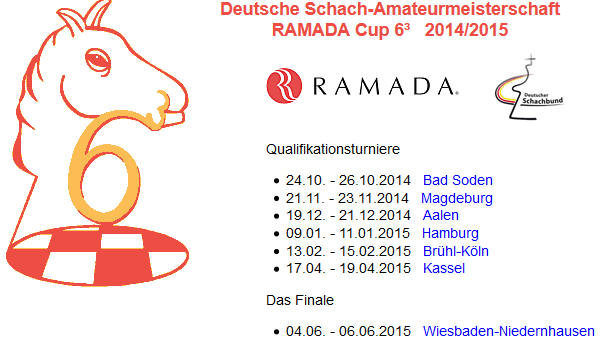 Deutsche Schach-Amateurmeisterschaft RAMADA Cup 6³ 2014/2015