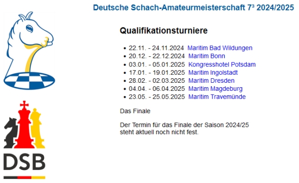 Deutsche Schach-Amateurmeisterschaft 7³ 2024/2025
