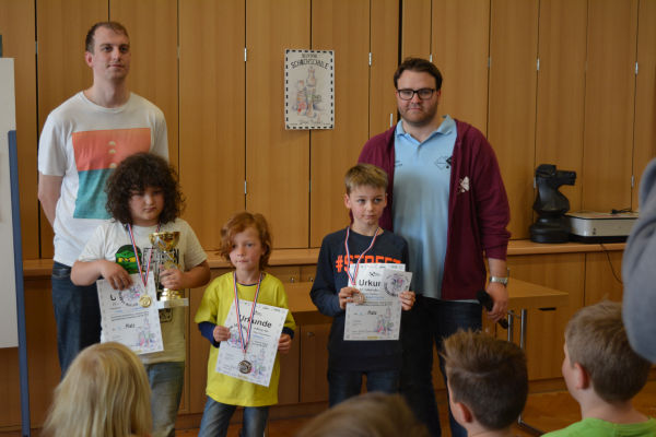 Wertungsklasse IV / Kita+1. Klasse, v.l.n.r.: v.l.n.r.: 1. Schlomacher,Lenny (